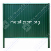 Забор из профнастила с профильным столбом 60х40 мм (Крашеный)