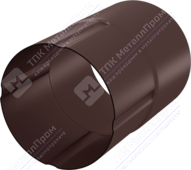 Соединитель трубы Аквасистем 100 RAL8017 шоколад