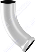 Колено трубы Аквасистем 100 сливное RAL9010 белый