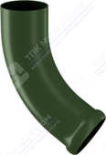 Колено трубы Аквасистем 100 сливное декоративное P362 темно-зеленый