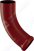 Колено трубы Аквасистем 100 сливное декоративное RR28 темно-красный