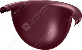 Заглушка желоба Аквасистем 125 полукруглая P363 вишня