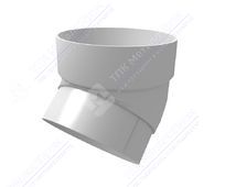 Колено трубы GrandLine 87 45 град пластик белый