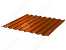 Профнастил полимер С20 0,45 1110/1150 ПЭ RAL2004 оранжевый