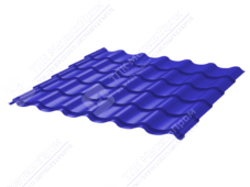 Металлочерепица МЧ2 Монтеррей Ретро 0,4 ПЭ RAL5002 ультрамарин