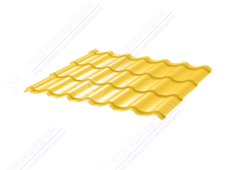 Металлочерепица МЧ2 Монтеррей 0,45 ПЭ RAL1018 цинково-желтый