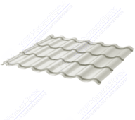 Металлочерепица МЧ1 Монтеррей 0,4 ПЭ RAL9002 серо-белый