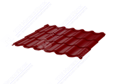 Металлочерепица МЧ2 СуперМонтеррей 0,4 1,18 1,55м ПЭ RAL3005 красное вино