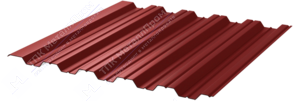 Профнастил полимер НС35 0,5 1000/1060 ПЭ RAL3011 коричнево-красный