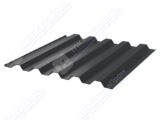 Профнастил полимер С44 0,7 1000/1047 ПЭ RAL7021 чёрно-серый