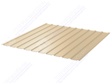 Профнастил полимер С10 0,45 1130/1155 обратная прокатка ПЭ RAL1014 слоновая кость