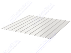 Профнастил полимер С10 0,45 1130/1155 обратная прокатка ПЭ RAL9003 сигнально-белый