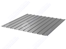 Профнастил полимер С10 0,45 ТУ 1130/1155 обратная прокатка ПЭ RAL7004 сигнально-серый