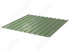 Профнастил полимер С10 0,4 1130/1155 ПЭ RAL6021 бледно-зеленый