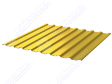 Профнастил полимер СП20 0,45 1100/1150 ПЭ RAL1018 цинково-желтый