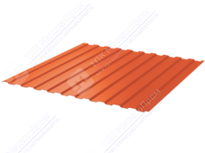Профнастил полимер С8 0,4 1150/1200 ПЭ RAL2004 оранжевый