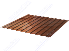 Профнастил полимер С8 0,45 1150/1200 ДПП G6W110P темное дерево