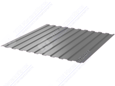 Профнастил полимер С8 0,5 1150/1200 ПЭ RAL7004 сигнально-серый