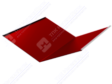 Планка ендовы нижняя 298 298 0,4 2м стандарт ПЭ в пленке RAL3011 коричнево-красный К-510