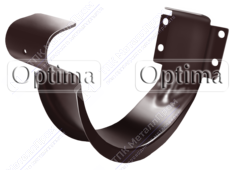 Держатель желоба GrandLine Optima 125 короткий RAL8017 шоколад