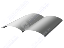 Сайдинг бревно 330/353,5 0,45 ПЭ RAL9006 белый алюминий