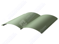 Сайдинг бревно 330/353,5 0,45 ПЭ RAL6021 бледно-зеленый