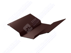 Планка ендовы верхняя 86 80 0,5 2м стандарт Стальной бархат RAL8017 шоколад К-508