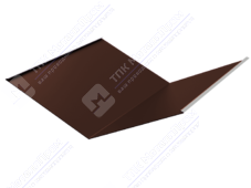 Планка ендовы нижняя 298 298 0,45 2м стандарт матовый ПЭ RAL8017 шоколад К-510