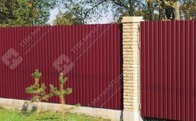 Профнастил С-8 п/э RAL 3005 (красное вино) 0,45 мм