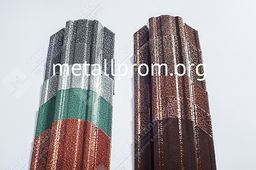 Штакетник металлический полукр-ый, ширина 110 мм, порошковая покраска, ДВУХСТОРОННЕЕ покрытие оцинкованного штакетника в ПРЕМИУМ покрытие АНТИК