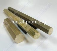 Латунный шестигранник Л63 55 шгр птв