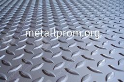 Лист нержавеющий горячекатаный, рифленый AISI 304 (08Х18Н10) 3х1000х2000 мм