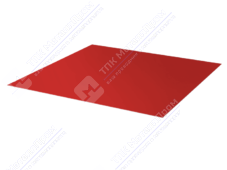Лист с полимерным покрытием 0,45 мм ТУ ПЭ в пленке RAL3020 красный насыщенный