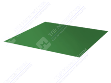 Лист с полимерным покрытием 0,5 мм ПЭ RAL6002 зеленый лист