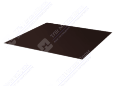 Лист с полимерным покрытием 0,5 мм ПЭ в пленке RAL8019 темный шоколад
