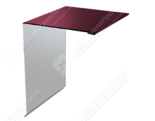 Планка ветровой доски 95 120 15 0,4 2м стандарт ПЭ в пленке RAL3005 красное вино К-507