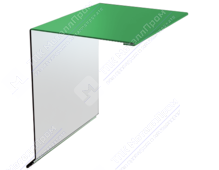 Планка торцевая 95 120 15 0,4 2м стандарт ПЭ RAL6021 бледно-зеленый К-506