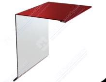 Планка ветровой доски 95 120 15 0,4 2м стандарт ПЭ в пленке RAL3011 коричнево-красный К-507