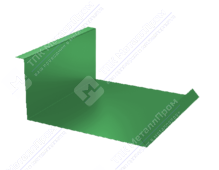 Планка примыкания нижняя 122 250 0,45 3м стандарт ПЭ RAL6021 бледно-зеленый К-502