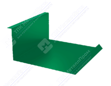Планка примыкания нижняя 122 250 0,45 3м стандарт ПЭ RAL6029 зеленая мята К-502