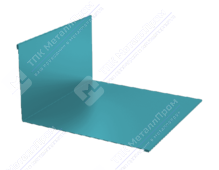 Планка примыкания верхняя 145 250 0,4 2м стандарт ПЭ RAL5021 морская волна К-501