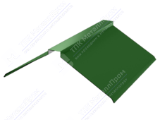 Планка конька плоского простого 150 150 0,4 2м стандарт ПЭ RAL6002 зеленый лист К-511