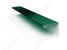 Планка завершающая сложная 30 25 45 0,45 3м ПЭ RAL6005 зеленый мох К-714