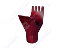 Воронка желоба GrandLine 125 90 металл RAL3005 красное вино