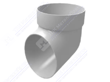 Колено трубы GrandLine 87 сливное пластик белый