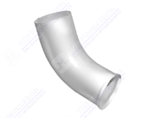 Колено трубы GrandLine 100 сливное металл RAL9003 сигнально-белый