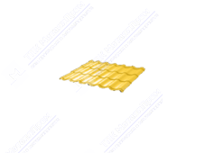 Металлочерепица МЧ2 Монтеррей 0,4 ПЭ RAL1018 цинково-желтый