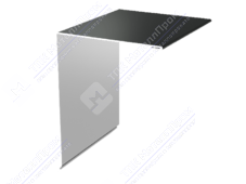 Планка ветровой доски 95 120 15 0,45 2м стандарт ПЭ RAL7005 темно-серый К-507