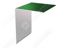 Планка ветровой доски 95 120 15 0,45 3м стандарт ПЭ RAL6029 зеленая мята К-507