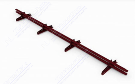 Снегозадержатель BORGE 3м для м/ч, профн трубчатый RAL3005 красное вино